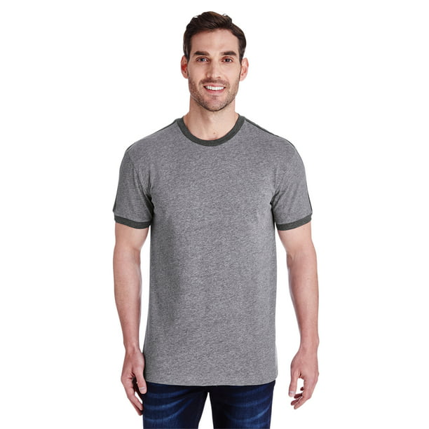 LAT Apparel - LAT Men's Soccer Ringer Fine Jersey T-Shirt - 6932 ...