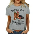 thumbnail image 1 of LUOGENLI T-shirts pour Femmes Mode Décontractée Chemises Imprimées Col Rond Manches Courtes Tee Tops Tunique Blouse T-shirts Amusants Graphiques Saint-Valentin Gris Clair TG, 1 of 1