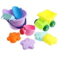 thumbnail image 2 of kusrkot 10pcs Coloré en Plastique Sable Moule Plage Jouet Été Modèle Rake Seau Imitation, 2 of 9