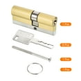 thumbnail image 3 of Uxcell 32.5/42.5 (75mm Overall) European Double Lock Cylinder with 8 Keys, 3 of 6