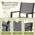thumbnail image 3 of Homall 7-Piece Outdoor Dining Set, 6 Textilene fabric Patio Armchairs & Rectangular Dining Table with Metal Frame, Gray, 3 of 7