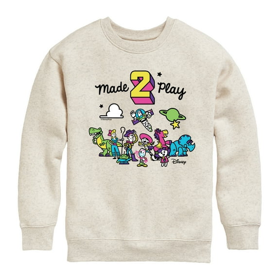Toy Story 4 - Made 2 Play - Toddler & Youth Crewneck Fleece Sweatshirt