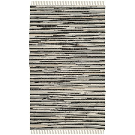 Safavieh Rag Rug Collection Rar129q Hand Woven Black And Multi Safavieh Rag Rug Collection Rar129q Hand Woven Black And Multi Cotton Area 2 6 X 4