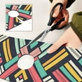 thumbnail image 6 of Yayeee Faucet Mat for Kitchen Sink 14.7" Diatomite Long Splash Guard Pad, Red Geometric, 6 of 7