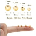 thumbnail image 6 of Artrylin 300pcs 5mm 18K Gold Beads Round Jewelry Beads Waist Beads Craft Loose Beads Smooth Metal Brass Beads Ball for Bikini Belly Chain Summer Beach Layered Bracelet Satellite Jewelry Making, 6 of 7