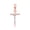 Two-Tone Rose, variant on 10k White Gold Cross Necklace - Catholic Crucifix Pendant MEDIUM (20 Inches)
