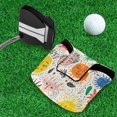 thumbnail image 5 of Haosy Hand Drawn Sun Golf Mallet Putter Cover Strong Magnetic Leather Golf Club Headcover Closure, 5 of 7