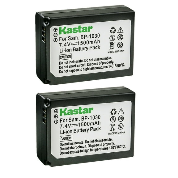 Kastar Battery 2-Pack Replacement for Samsung BP-1030 BP1030, ED-BP1030, BP-1130 BP1130, ED-BP1130 Battery, Samsung NX200, NX210, NX300, NX300M, NX310, NX500, NX1000, NX1100, NX2000 Cameras