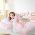 thumbnail image 4 of jejeloiu Ballet Girl Queen Comforter Set,Cute Bowtie Bowknot Bedding Sets,Pink Tulip Flower Bedding Comforter Set For Child,Ultra Soft Home Decor Reversible,3pcs, 4 of 8