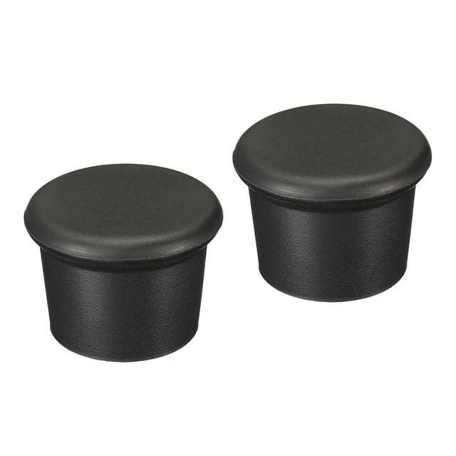Tapas de botella de silicona Uxcell de 26mm/1.02" ID, reutilizables, tapa selladora negra, paquete de 2