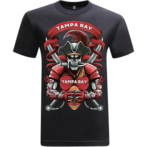 Tampa Bay Football Pirate Skull Buccaneer Men's T-Shirt