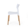 thumbnail image 6 of Noble House Beeman Contemporary Plastic Dining Chairs, Set of 2, White, 6 of 6