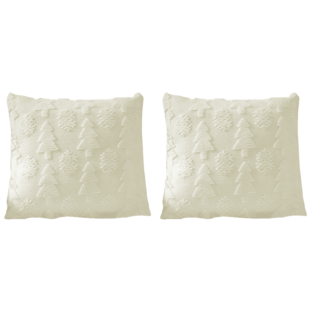 Funda Almohada Navidad Copo Nieve para Del (marfil 45cm)