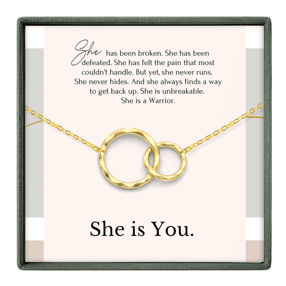HOPE LOVE SHINE Inspirational Necklace for Her – Jewelry Gift, Strength Gift for Her In Gold Plated