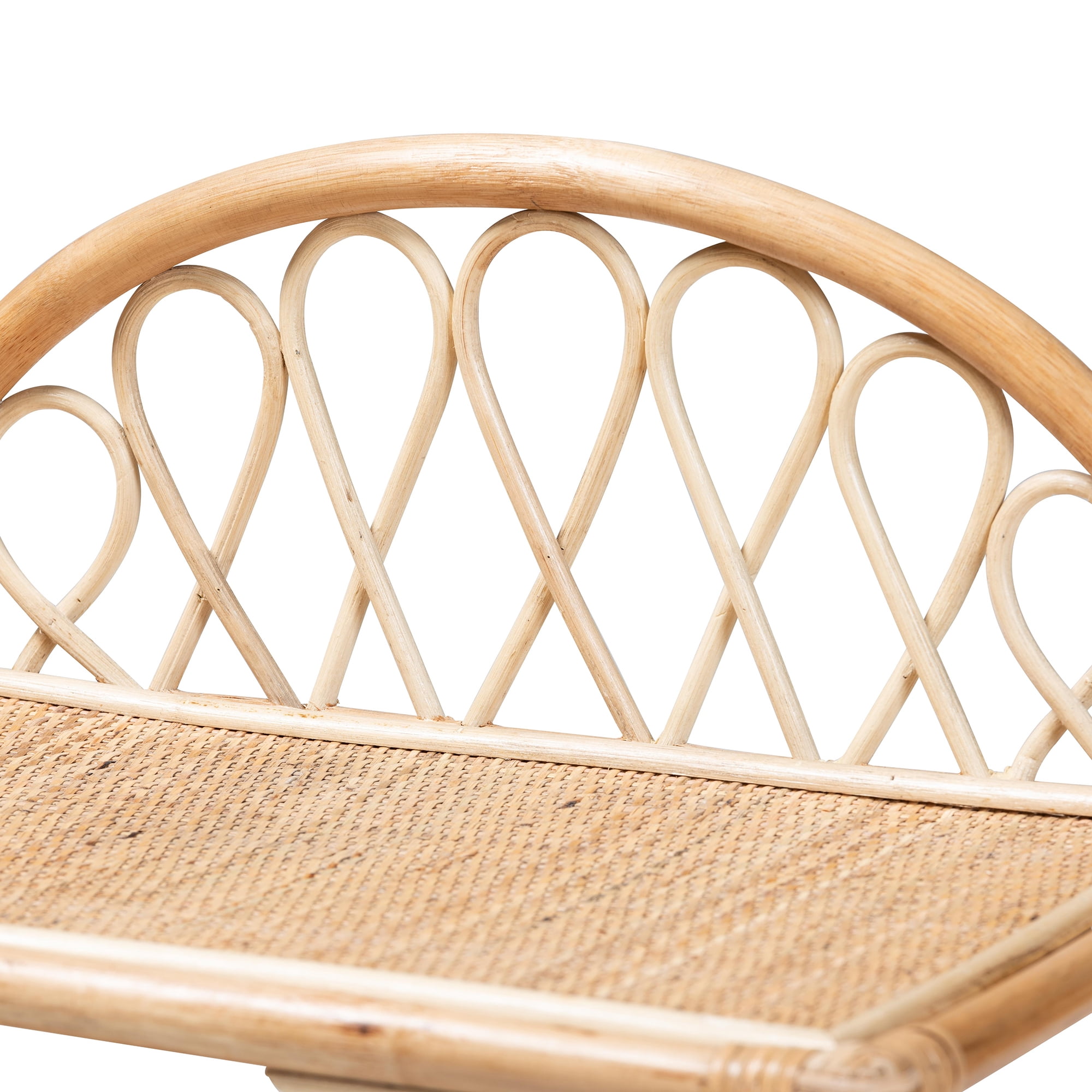 bali & pari Redell Rattan BOHO Display Shelf, Natural Brown