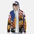 thumbnail image 2 of Balery American Truck Sudadera ligera de manga larga con capucha y protección solar UPF 50+ para hombre y mujer, ideal para pesca y running-3X-Large, 2 of 7
