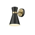 thumbnail image 7 of Z-Lite 728-1S-MB-BN Wall Sconces Matte Black and Brushed Nickel Steel Soriano, 7 of 7