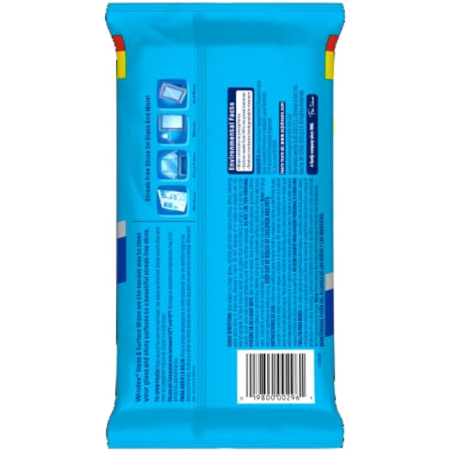 Windex Glass And Surface Pre-Moistened Wipes, Original, 38 Wipes, 3 Ct