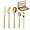 Gold, variant on 30 Pieces Silverware Set with Flatware Organizer, Stainless Steel Cutlery Set for 6, Utensil Sets kitchen with Steak Knives, Rust-proof, Mirror Polished, Dishwasher Safe, Black