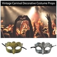 thumbnail image 3 of Sonducket Half Face Antique Carnival Decorativo Prom Patterns Masquerade Accessories Party Performance Decoración Halloween Ropa, zapatos y accesorios Miscelánea plata antigua Sonducket AP010210-02B, 3 of 6