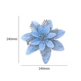 thumbnail image 2 of 10Pcs Christmas Glitter Artificial Poinsettia Flowers Xmas Poinsettia Artificial Wedding Flowers Decorations Xmas Tree Ornaments for Party Favors, 5.6inch, 2 of 7