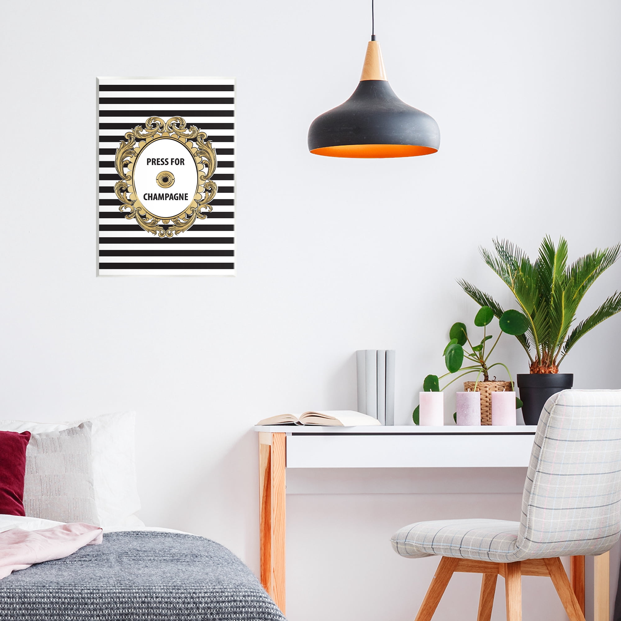 Stupell Industries Press For Champagne Celebration Wall Plaque Art, design by Martina Pavlova
