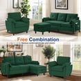 thumbnail image 4 of Soscana Living Room Furniture Set,Convertible Sectional Sofa with Storage Ottoman and Accent Chair,Modern Linen 4 Seat L Shape Couch Sofa Set with Side Pocket for Living Room,Office,Apartment,Studio, 4 of 7