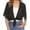 Black, variant on Vivianyo HD Women's Sheer Chiffon Tie Front Cropped Cardigan, Summer Short Sleeve Lightweight Layering Shrug for Women, Women's Beige, Sizes S-2XL