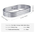 thumbnail image 6 of KFFKFF Elevated Garden Bed, Dimensions 6 x 3 x 0.9 ft, Constructed from Galvanized Metal, Outdoor Plant Containers with Open Bottom, Ideal for Cultivating Flowers/Vegetables/Herbs in Yard/Garden, 6 of 9