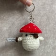 thumbnail image 6 of Crochet Dolls Pendant Key Chain Pirate Mushroom Keychain Stylish Bag Accessory for Women Stylish Knitting Decoration, 6 of 8