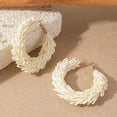 thumbnail image 6 of NICKSUN Raffia Flower Earrings, Raffia Straw Wrapped Flower Drop Dangle Earrings Summer Tropical Beach Jewelry, 6 of 8