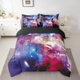 thumbnail image 2 of Manfei Corlorful Starry Sky Bedding Sets Twin Size, Mystic Galaxy Bed in a Bag Twin size, Bling Stars Print Reversible Comforter Sets with Sheets, Lightweight Bedroom Decor, 7pcs, 2 of 6