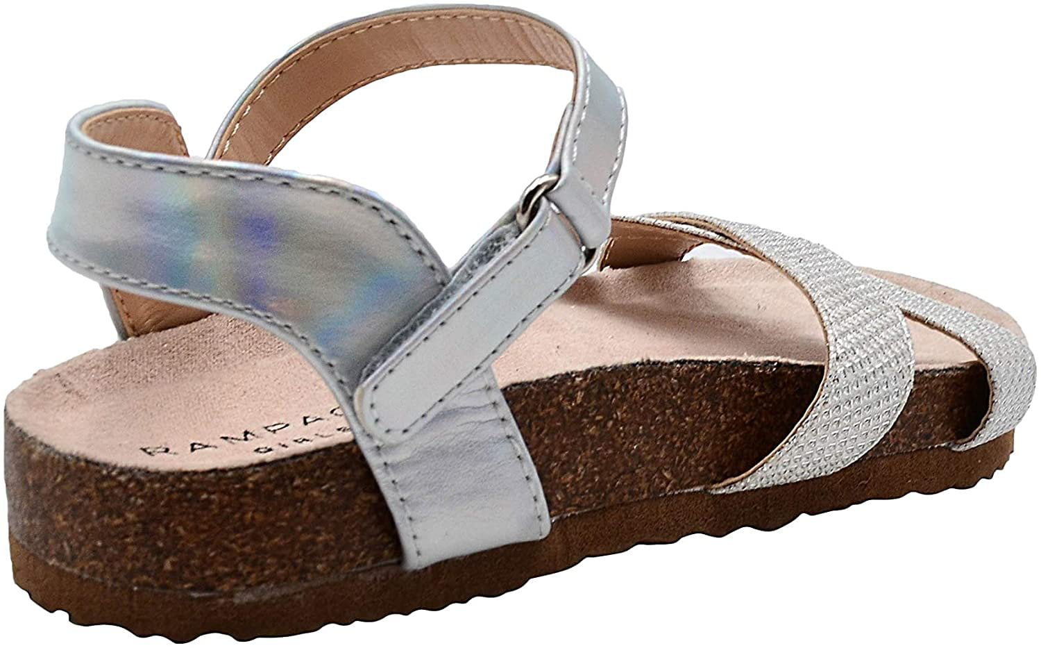 Girls Kids Sandals Sizes Child UK 10 11 12 13 Youth 1 2 Gladiator Glitter Sparkle Slider Cross Strap Buckle Shoes