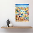 thumbnail image 2 of Summer At The Seaside With Colourful Beach Umbrellas On The Sand Modern Watercolour Painting Large Wall Art Poster Print Thick Paper 18X24 Inch, 2 of 5