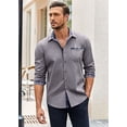 thumbnail image 6 of COOFANDY Men's Long Sleeve Dress Shirt Plaid Collar Casual Button Down Shirts, 6 of 6