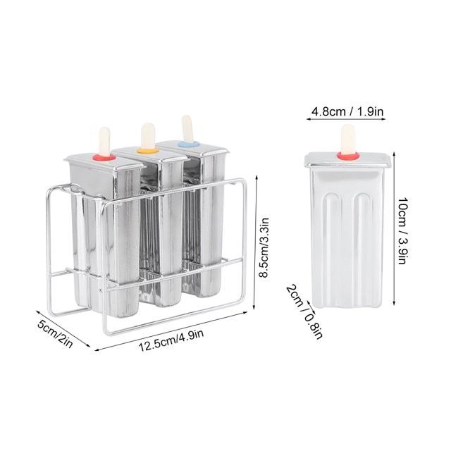 Moules à Crème Glacée Réutilisables, Moules à Popsicle en Acier Inoxydable pour la Maison