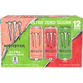 thumbnail image 4 of Monster Energy, Ultra Variety Pack, Ultra Watermelon, Ultra Paradise, Ultra Peachy Keen, 12 Count, 16 fl oz, 4 of 10