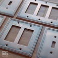 thumbnail image 5 of Rio Salto Imperial Collection Vintage Copper Metal Light Switch Cover and Outlet Cover  Single 1 Gang Rocker  Wall Plate, Oversized Decorative Home Dcor Accent, Artisanal Elegant Design 4 Pack, 5 of 8