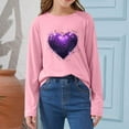 thumbnail image 1 of Blusas y camisas de manga larga con cuello redondo CUHK Top estampado de cuello redondo para primavera y verano Jersey informal Camisa básica de manga larga para niños y niñas Blusa de poliéster para, 1 of 6
