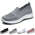 thumbnail image 2 of Womens Shoes,Walking Shoes Breathable Mesh for Everyday Wear Comfortable Flat Walking Shoes for Lightweight Loafers,Shoes for Women,Grey,8.5, 2 of 9