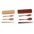 thumbnail image 1 of Portable Travel Utensils Cutlery Chopstick Set Wood Chopstick Spoon Fork Japanese Style With Box Portable Utensils Dinnerware For Camping Lunch, 1 of 8