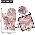 thumbnail image 6 of Pioneer Flower Kitchen Oven Mitt and Pot Holder Sets 4 Pcs for Baking, Cooking and Grilling, Heat Resistant Up To 392 °F, 6 of 7