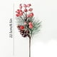 thumbnail image 3 of pieza de esquejes blancos navideños | Ramas artificiales de agujas de pino de plástico | Decoración navideña de 25 cm para árboles, coronas, centros de mesa y arreglos navideños., 3 of 6