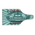 thumbnail image 2 of Retro Cutting Board, Vintage Graphic Design for a Car Wash Sign Commercial Aged Classic Vintage Arsty, Decorative Tempered Glass Cutting and Serving Board, Wine Bottle Shape, Red Teal, by Ambesonne, 2 of 5