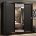 thumbnail image 2 of Ropero Closet Madesa Lyon Plus 3 Puertas 1 con Espejo Negro, 2 of 11