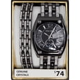 thumbnail image 2 of Elgin Adult Male Crystal Accented Ionic Watch and Matching Bracelet, Black (FG9752ST), 2 of 2
