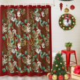thumbnail image 6 of Christmas Shower Curtains Pine Cones Bath Curtain Eucalyptus Leaves Plant Waterproof Seasonal Bathroom Shower Curtain Set with Hooks Decoration 60 x 72 Inches, 6 of 8