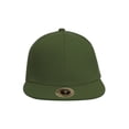 thumbnail image 2 of Top Headwear Plain Flat Bill Fitted Hat, Olive 7, 2 of 4