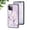 purple magnolia, variant on Dteck Case for iPhone 13 Pro , Luxury Flower Pattern Ring Holder Stand Glass Phone Back Case Cover For iPhone 13 Pro, 6.1 inch (glamorous peony)