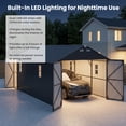thumbnail image 6 of VENTOPYR 12'x20' Gray Portable Carport with Solar Lights, Heavy-Duty Steel Frame, Double Swing & Side Door, Vented Windows for SUV, Truck, RV Storage, 6 of 8
